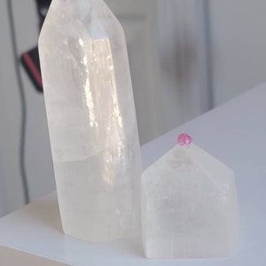 Clear calcite tower
