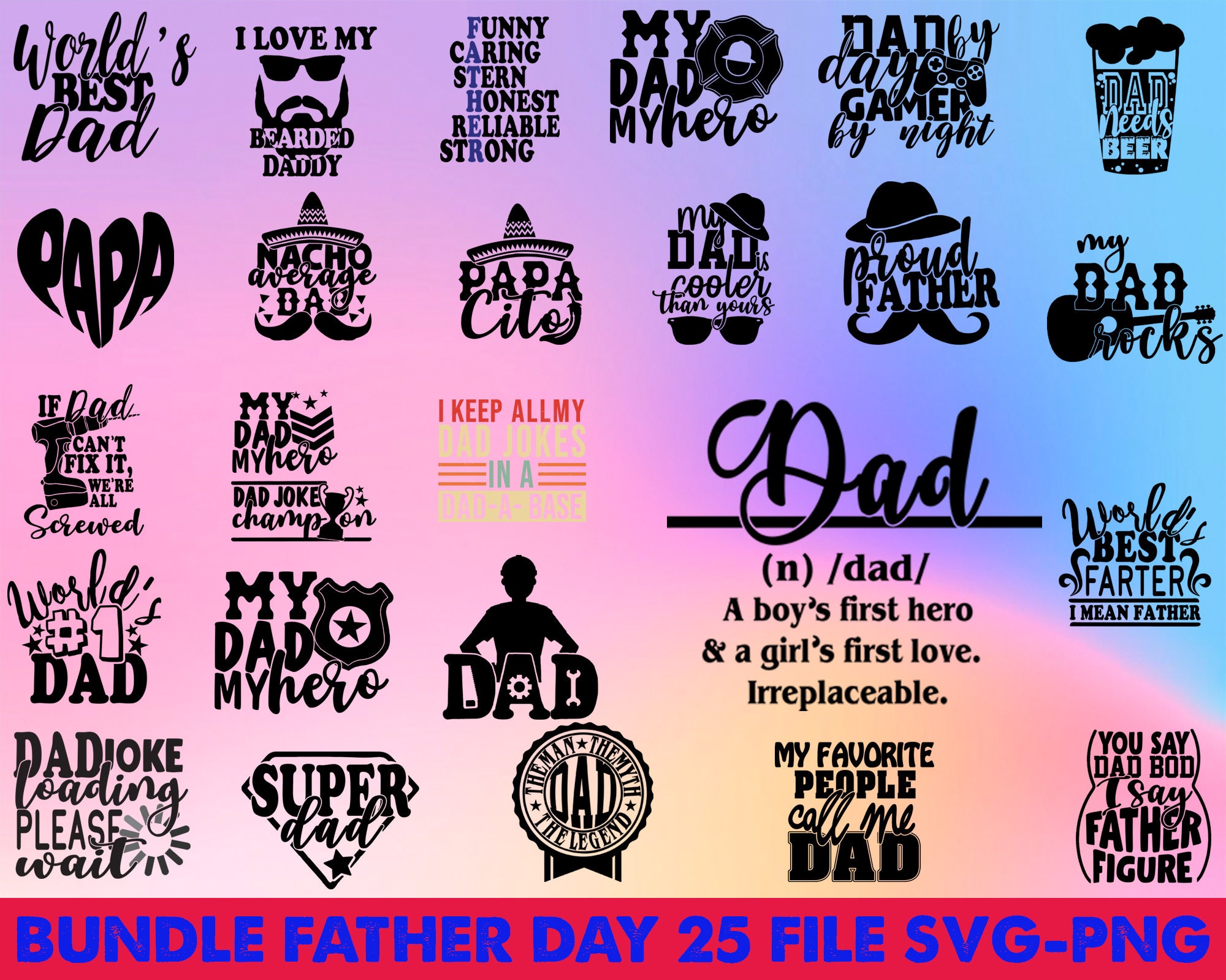 Fathers Day Svg Bundle Dad Bundle Svg Best Dad Ever Svg | Etsy
