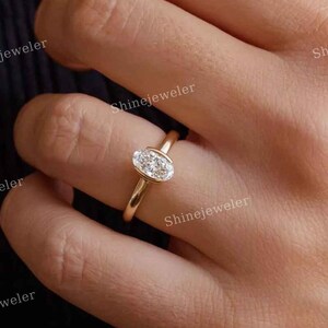 Lab Grown Diamond Half Bezel Set 2.0CTW Oval Cut Solitaire Engagement Ring