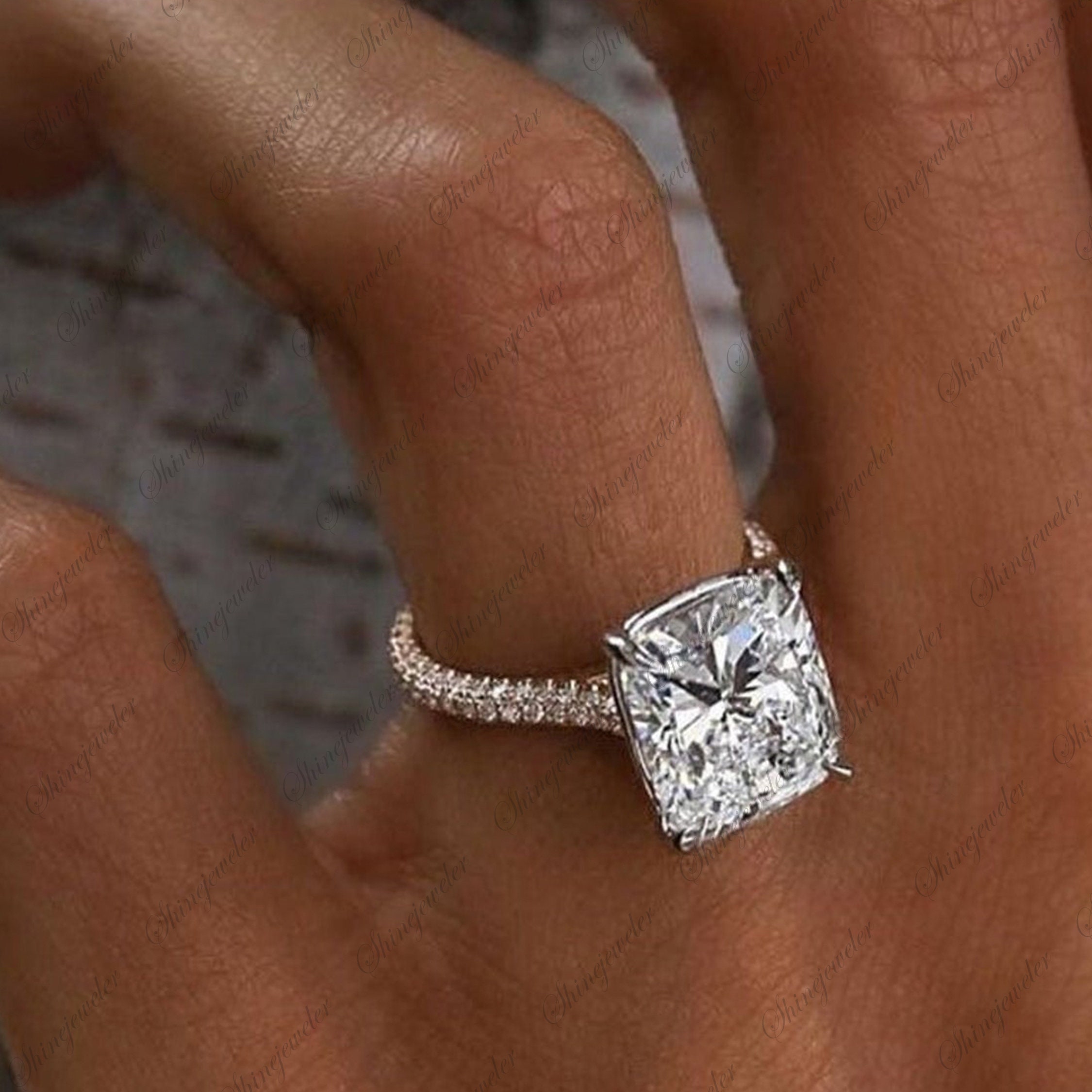12 Carat Cushion Cut Engagement Rings