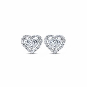 2.21 Ctw Heart Cut Moissanite Stud Earrings | 925 Sterling Silver | Heart Shaped Earrings | Unique Bridal Jewelry | Anniversary Gift for Her
