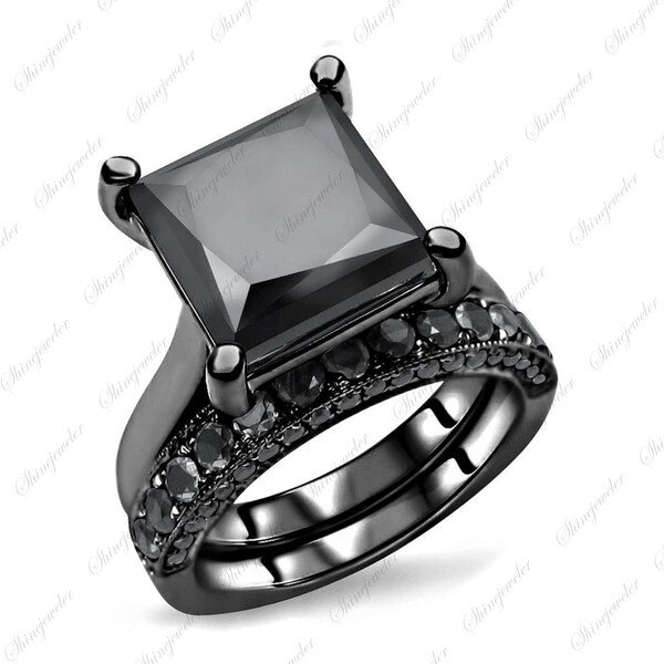 Black Rhodium Ring - Etsy