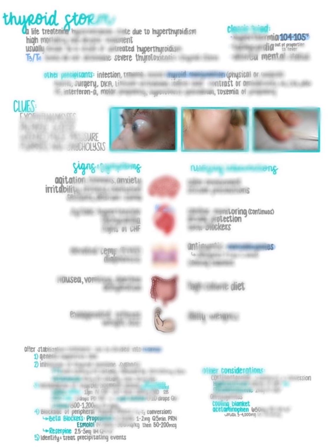 Thyroid Disease Nursing Guide: Hyper/hypothyroidism Complications - Etsy