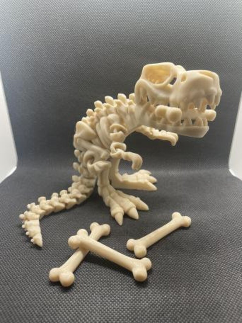 3D Printed Trex Skeleton Toy Etsy
