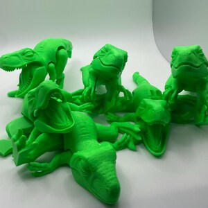 3D Printed Raptor Velociraptor Printed Print Toy Articulate Articulated ...