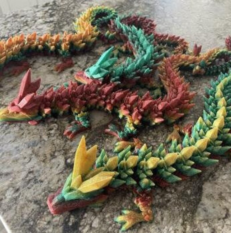 Crystal Dragon by Cinderwing 3D tiktok Dragon Etsy