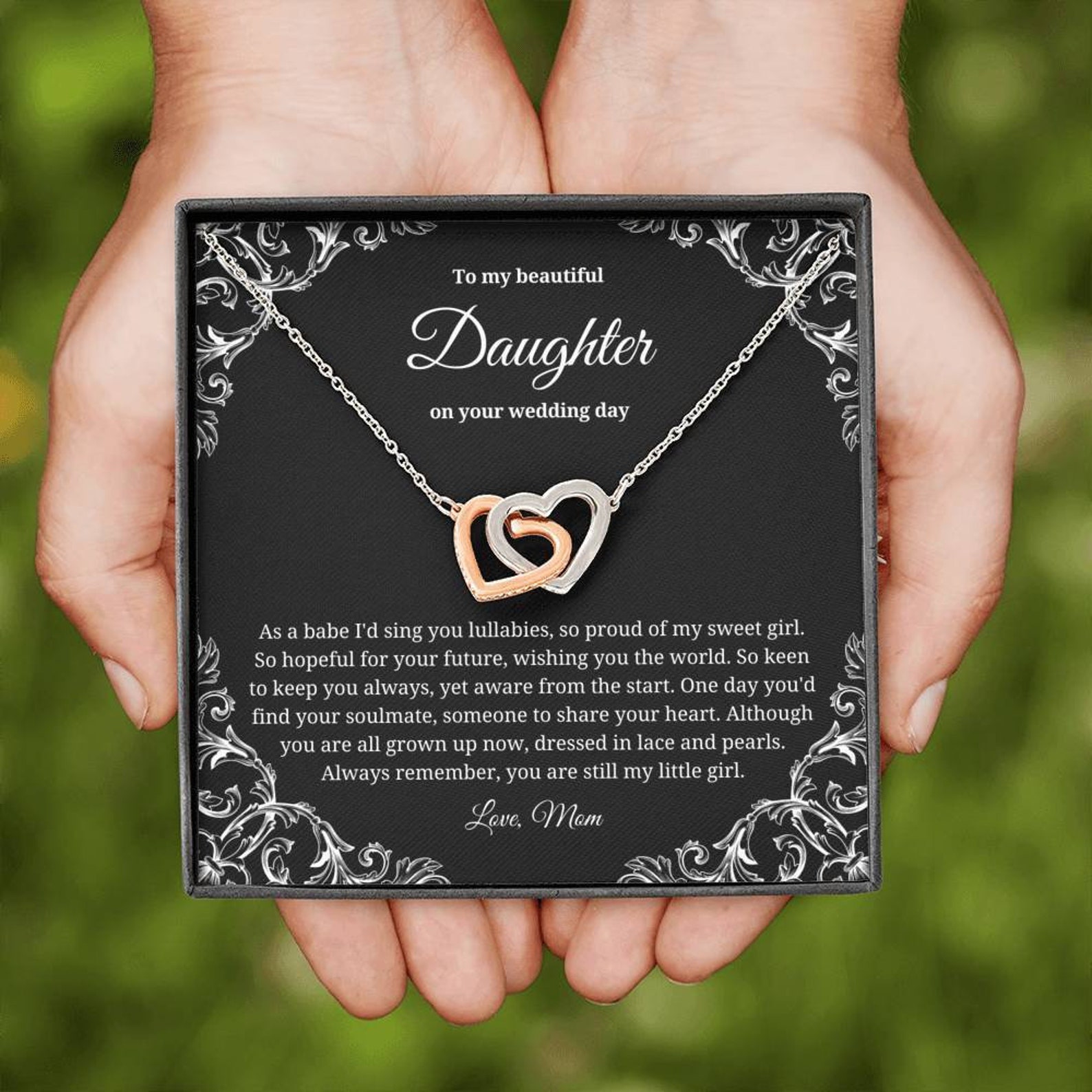 Mother to Daughter Wedding Day Gifts Daughter Necklace from Etsy