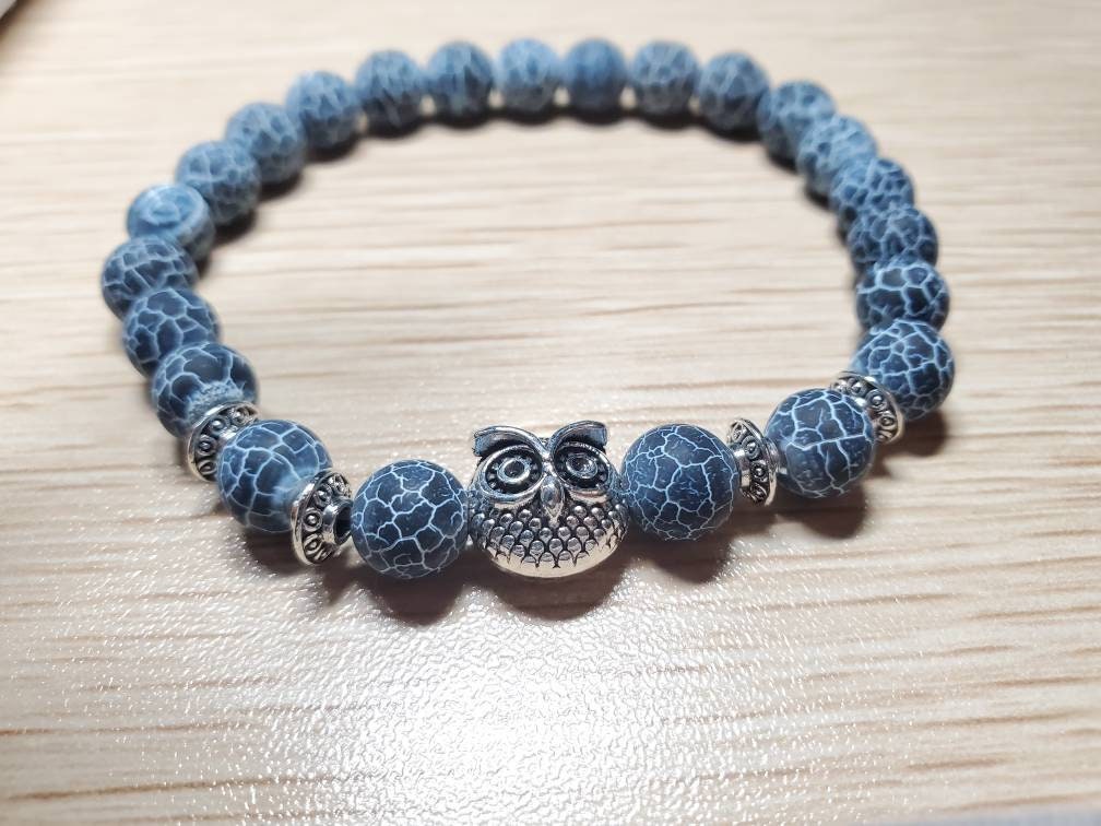 Owl Inspired Beaded Bracelet, Owl Inspired, Beaded Owl Bracelet, Owl Bracelet, Bracelet made of bead