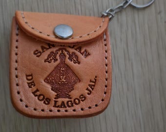 Mexican flower coin purse keychain, kids purse keychain, mini purse, flower purse, mini flower purse, leather purse, leather, mexican purse