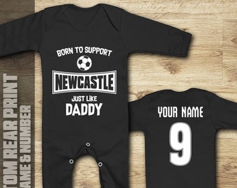 Newcastle Utd - Football - Born to Support - Baby Rompersuit