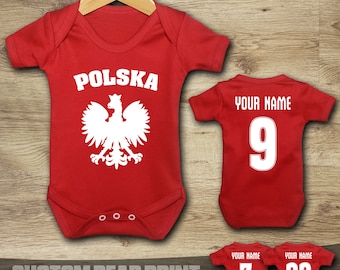 POLSKA - Poland - Football - Baby Vest Suit Grow