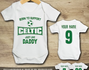 Celtic - Football - Born to Support - Baby Vest Suit Grow