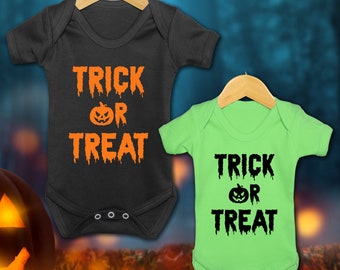 Halloween - Trick or Treat - Baby Vest Suit Grow