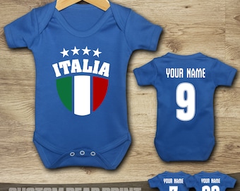 Italy - Italia - Football - Baby Vest Suit Grow