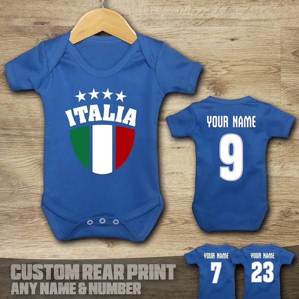 Italy - Italia - Football - Baby Vest Suit Grow