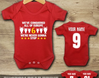 Liverpool - Conquered Europe 6 - Champions - Baby Vest Suit Grow