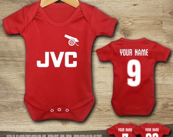 Arsenal - Football - Retro JVC - Baby Vest Suit Grow