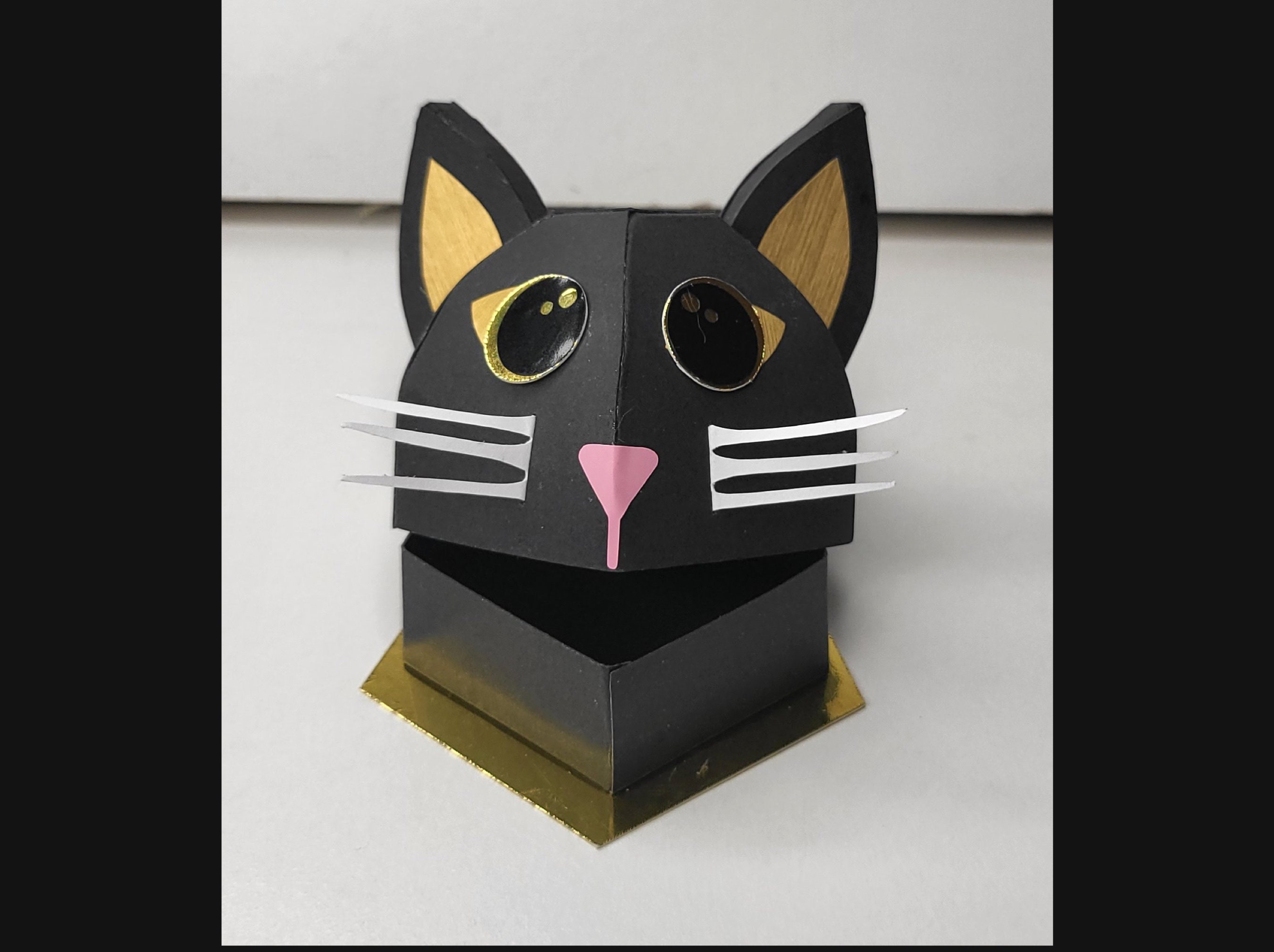 Kitty Cat Box SVG: DIY Paper Craft, Halloween Decoration (digital ...