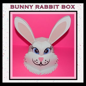 3D Bunny Rabbit Treat/Confezione regalo SVG/PNG File Download digitale Macchina da taglio artigianale di carta Pasqua, Decorazione primaverile, Regalo per bambini, Scatola di caramelle