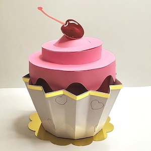 Plantilla SVG para caja de cupcakes/dulces en 3D (descarga digital)
