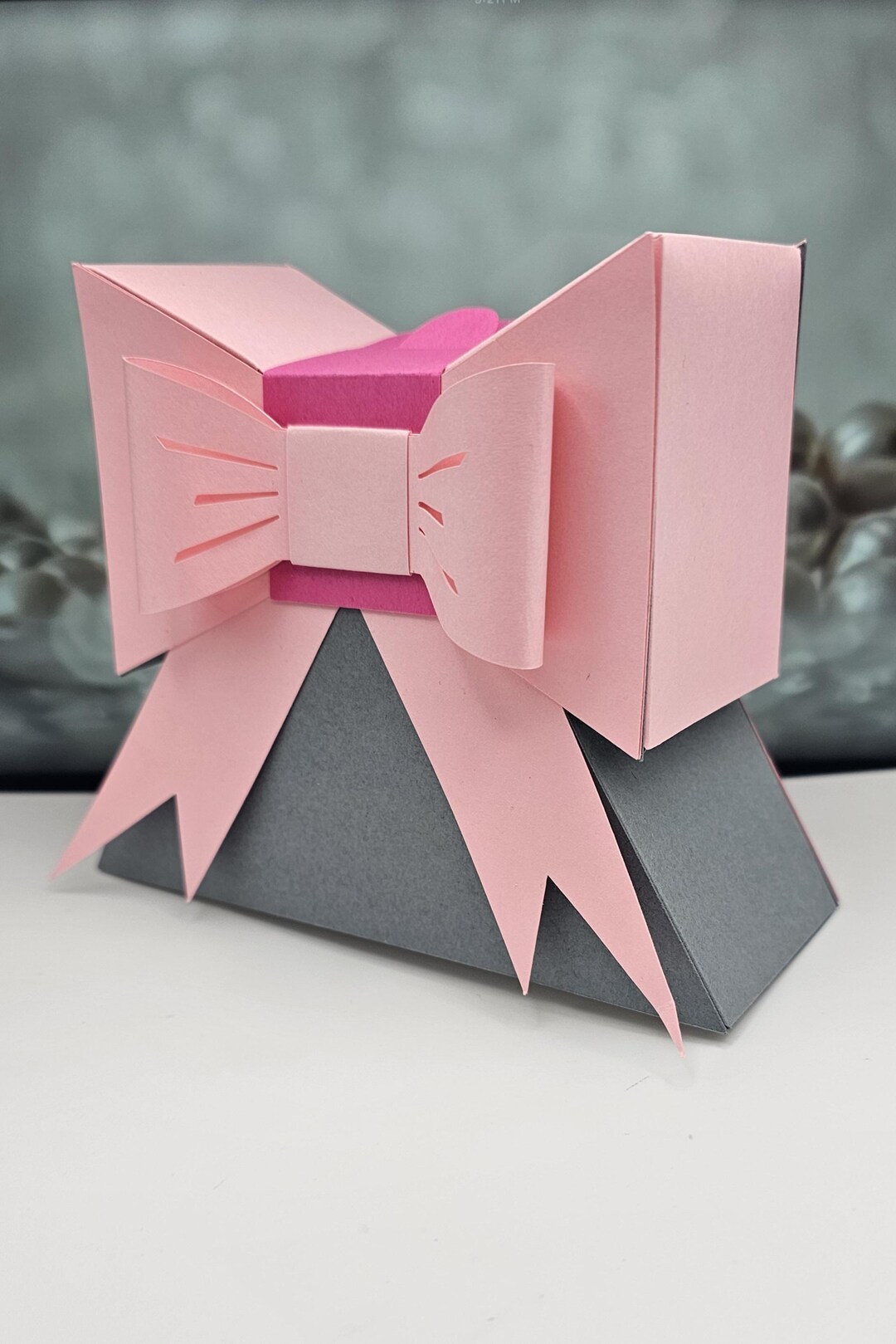 3D Bow Box SVG Gift Box Template | Coquette Valentine Favor Box ...