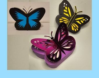 3D Butterfly Gift Box SVG: Candy Decoration Template (Digital Download)