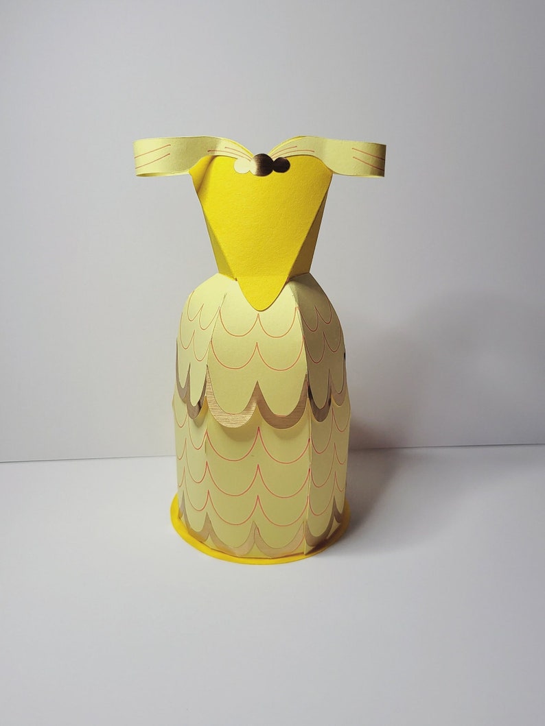 3D Fairytale Princess Ruffled Gown Box SVG & PNG for Cutting Machine ...