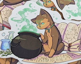 Naklejka D&D Wizard Cat