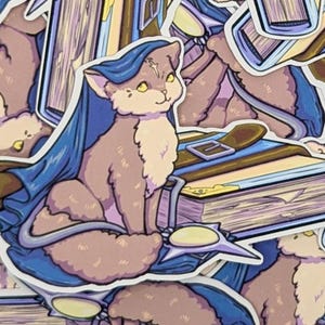 PRÉ-VENDA - Adesivo de Gato Clérigo D&D