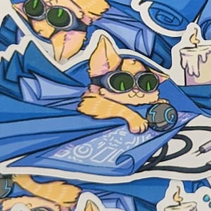 PRÉ-VENDA - Adesivo de Gato Artificer D&D