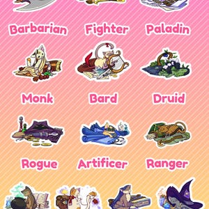 PREORDER - D&D Cats stickers multipack
