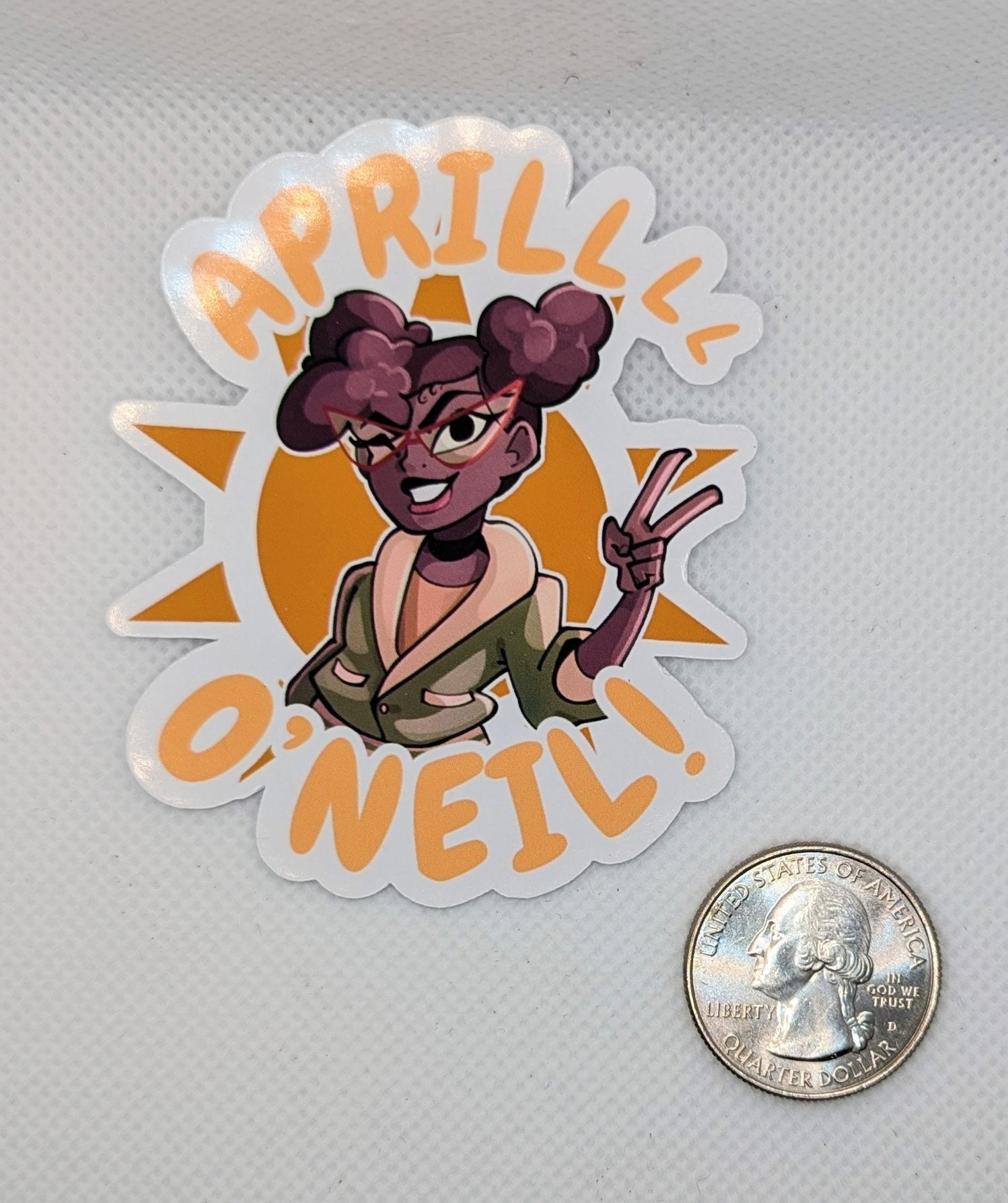 Turtle Fighter April Sticker - Etsy Israel