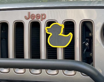 TrailCharm Duck Clamp for Jeep Grille - Fun Jeep Accessory for Wrangler Gladiator DuckDuckJeep Grill Decor Jeephers JL JK - No Tools Needed