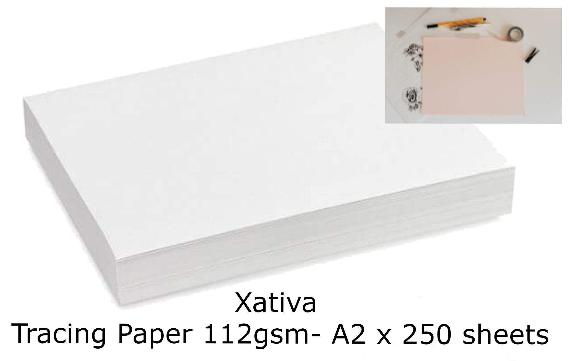 Xativa Tracing Paper 112gsm A2 x 250 sheets Etsy