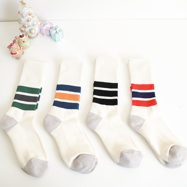 Men's Basic Crew Retro Style comfy socks/ Unique socks/ minimalist/ Socks for sports/workouts/casual socks /Gifts for him/Holiday gifts/Soft