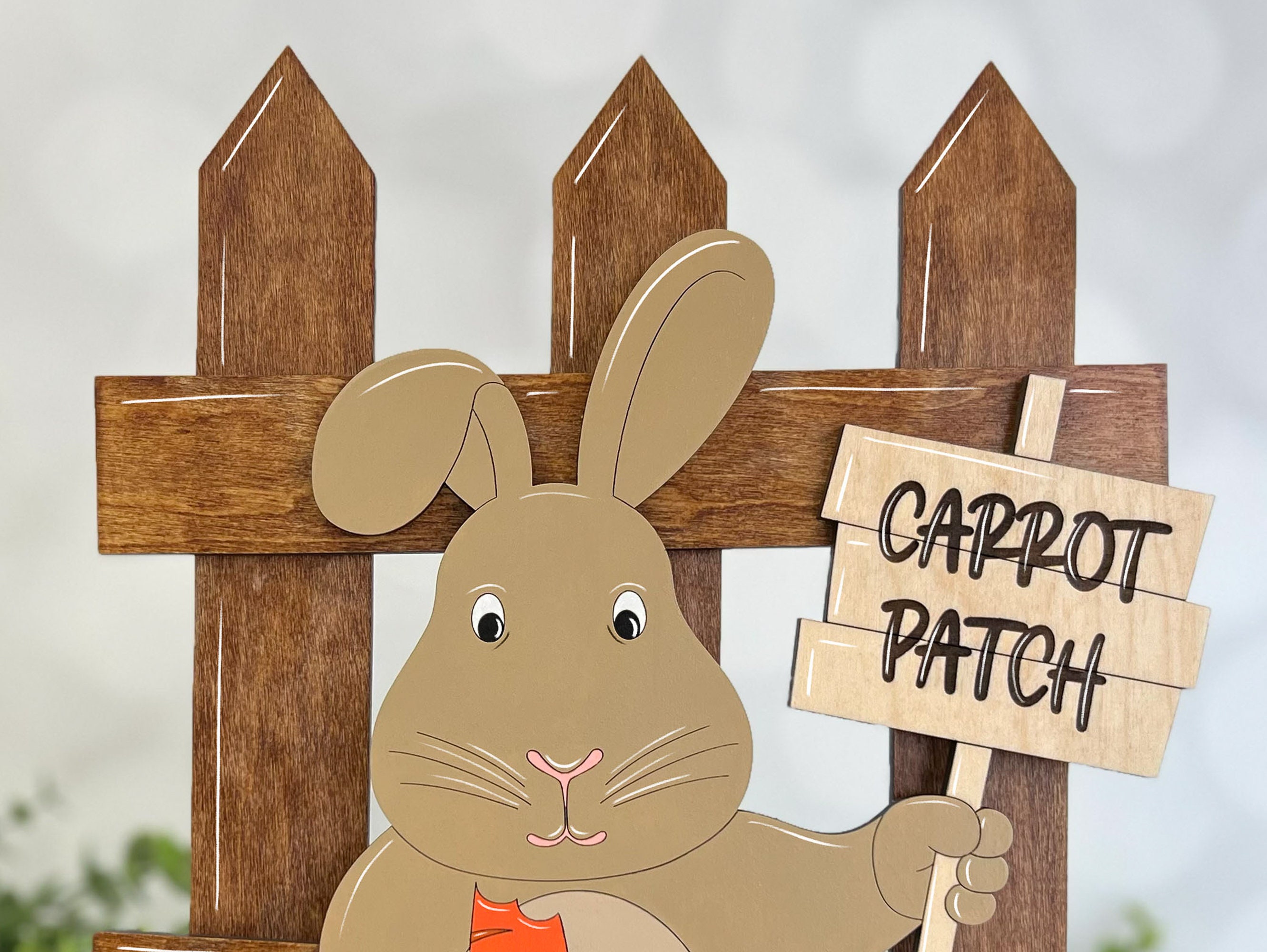 Easter Bunny Laser SVG | Wooden DIY Shelf Sitter File | Glowforge Cut ...