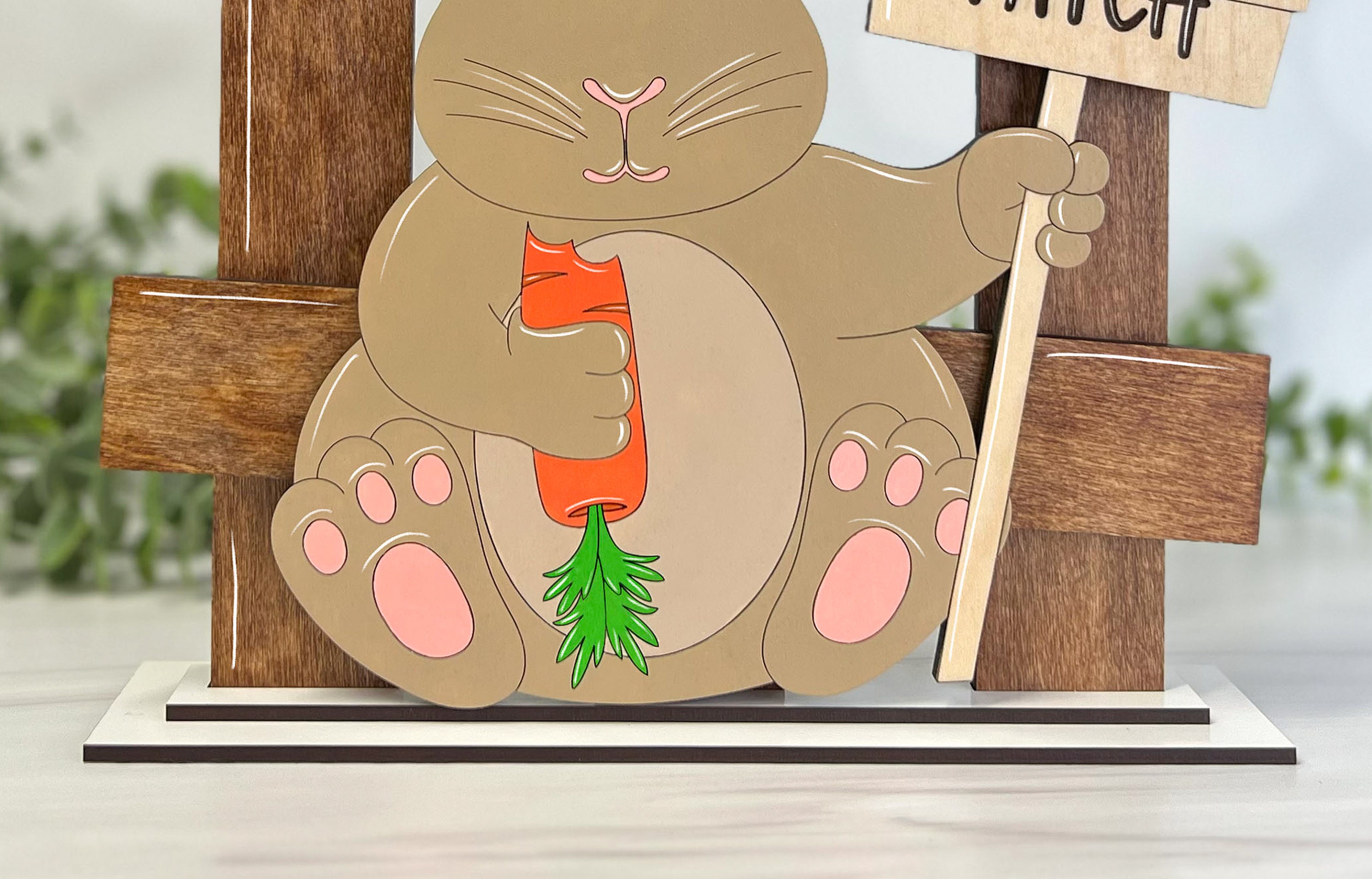 Easter Bunny Laser SVG | Wooden DIY Shelf Sitter File | Glowforge Cut ...