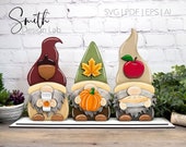 Fall Gnomes Shelf Sitter Glowforge Laser Cut Digital File SVG | SmithDesignLab