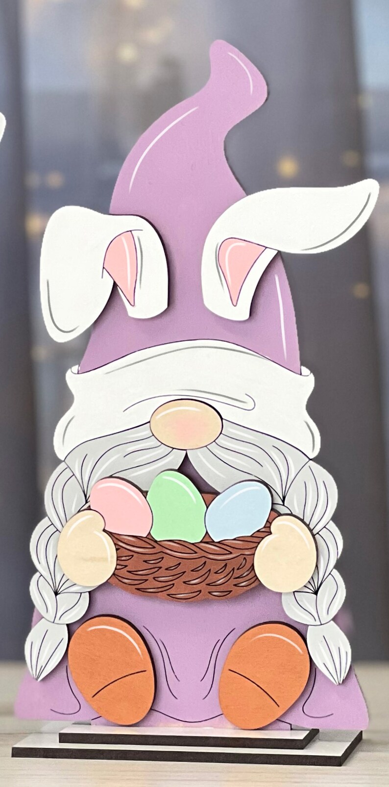 Easter Gnome Shelf Sitter Glowforge SVG Digital Laser Cut File - Etsy