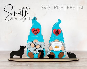 Veterinarian Gnome Digital File | Glowforge Laser SVG Digital Cut File | SmithDesignLab