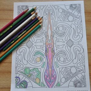 Printable Abstract Design Coloring Page - Etsy