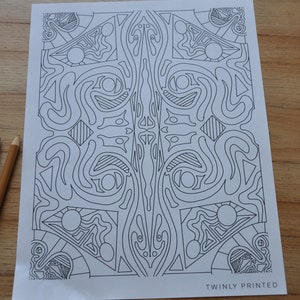 Printable Abstract Design Coloring Page - Etsy