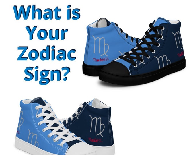 Tennessee Titans Zodiac Sign Shoes l Adult Gym Sneakers l Astrology Hightops l Custom High Top Canvas Shoe l Pattern Gift l Football Kicks