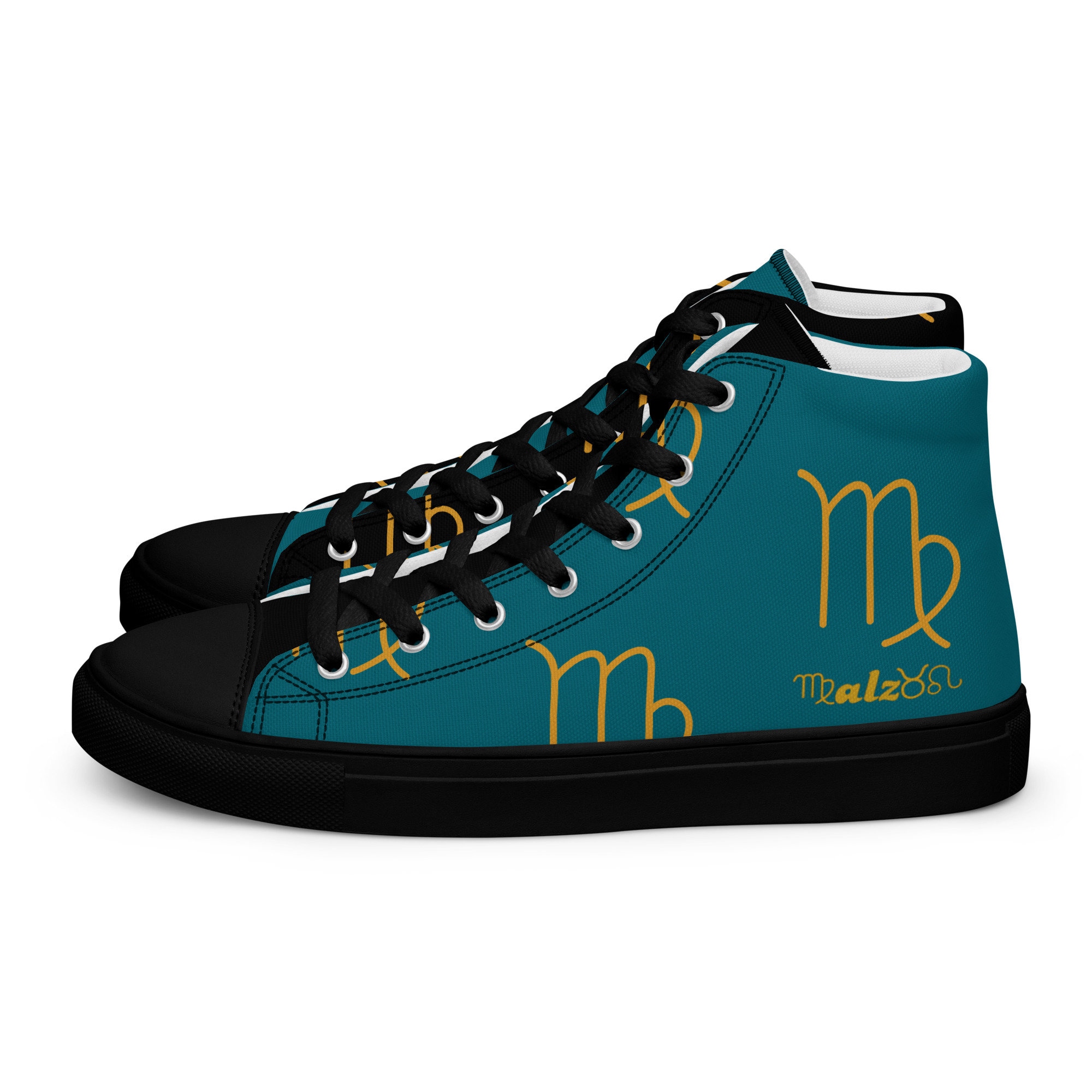 Discover Jacksonville Jaguar Zodiac Sign Shoes l Adult Gym Sneakers l Astrology Hightops l Custom High Top Canvas Shoe l Pattern Gift Football Kicks