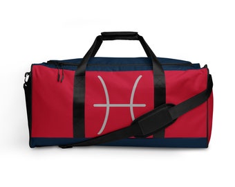 New England Patriots Custom Zodiac Sign Duffle Bag l Astrology Travel l Gym Luggage l Astrological Gift l Adult Sport l NFL Workout Weekend