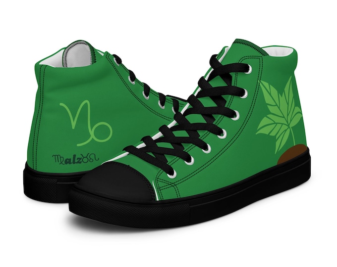 Earth Sign  Capricorn Virgo Taurus Women’s High Top Canvas Shoes