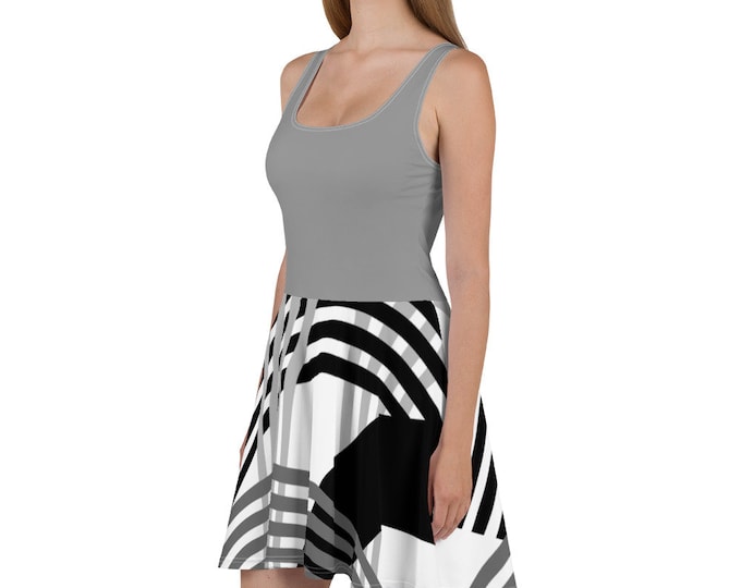 Black and White Skater Dress