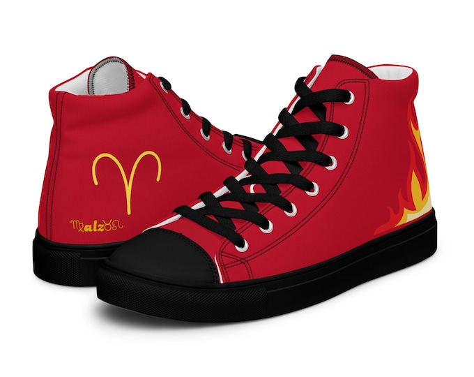 Fire Sign Aries Leo Sagittarius Women’s High Top Canvas Shoes