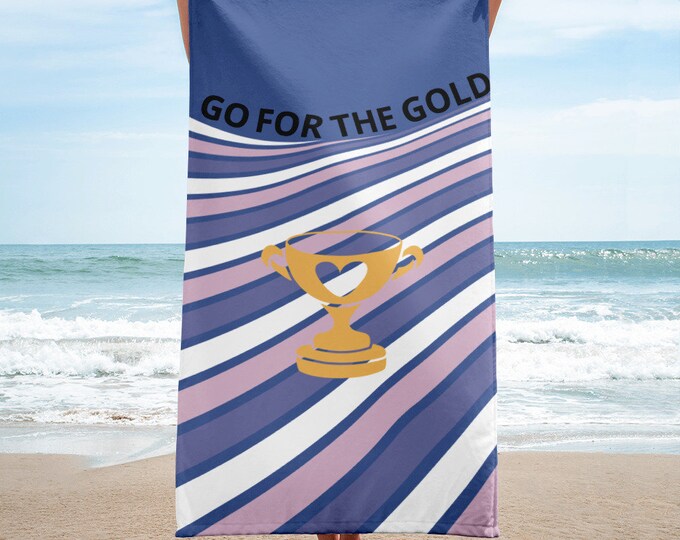 Go For The Gold Sublimation Beach Towel