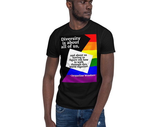 Diversity Black Short-Sleeve Unisex T-Shirt I Inclusive Vibe I Celebrate Diversity Trendy I Unity in Style Black Short-Sleeve  for All
